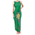 Hawaii Pikake and Maile Lei Family Matching Tank Maxi Dress and Hawaiian Shirt Honu Polynesian Pattern Green Color