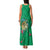 Hawaii Pikake and Maile Lei Family Matching Tank Maxi Dress and Hawaiian Shirt Honu Polynesian Pattern Green Color