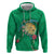 Hawaii Pikake and Maile Lei Hoodie Honu Polynesian Pattern Green Color