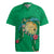 Hawaii Pikake and Maile Lei Rugby Jersey Honu Polynesian Pattern Green Color