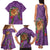 Hawaii Pikake and Maile Lei Family Matching Tank Maxi Dress and Hawaiian Shirt Honu Polynesian Pattern Pink Color