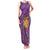 Hawaii Pikake and Maile Lei Family Matching Tank Maxi Dress and Hawaiian Shirt Honu Polynesian Pattern Pink Color