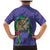Hawaii Pikake and Maile Lei Family Matching Mermaid Dress and Hawaiian Shirt Honu Polynesian Pattern Purple Color