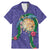 Hawaii Pikake and Maile Lei Family Matching Mermaid Dress and Hawaiian Shirt Honu Polynesian Pattern Purple Color