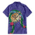 Hawaii Pikake and Maile Lei Family Matching Mermaid Dress and Hawaiian Shirt Honu Polynesian Pattern Purple Color