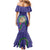 Hawaii Pikake and Maile Lei Family Matching Mermaid Dress and Hawaiian Shirt Honu Polynesian Pattern Purple Color