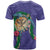 Hawaii Pikake and Maile Lei T Shirt Honu Polynesian Pattern Purple Color