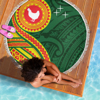 Manu'a Cession Day Beach Blanket Polynesian Pattern