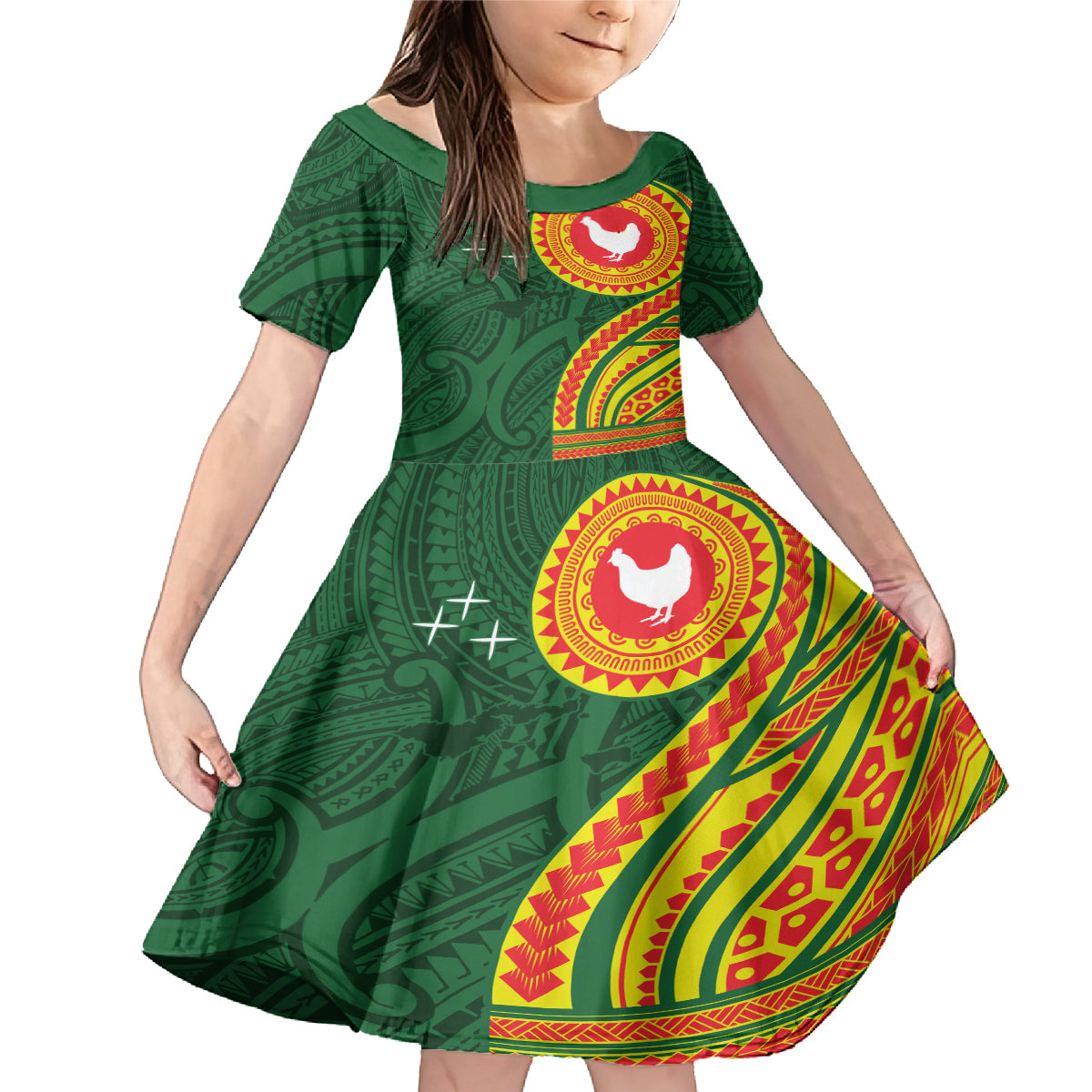 Manu'a Cession Day Family Matching Mermaid Dress and Hawaiian Shirt Polynesian Pattern