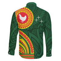 Manu'a Cession Day Family Matching Off Shoulder Short Dress and Hawaiian Shirt Polynesian Pattern