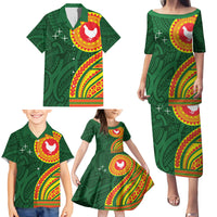 Manu'a Cession Day Family Matching Puletasi and Hawaiian Shirt Polynesian Pattern