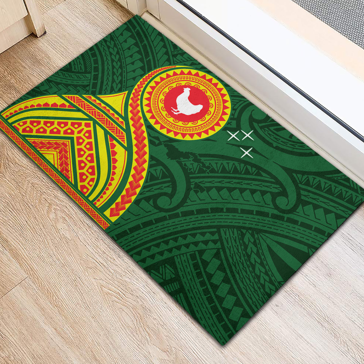 Manu'a Cession Day Rubber Doormat Polynesian Pattern