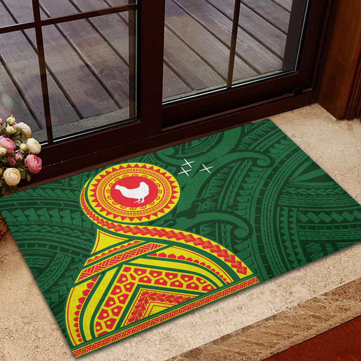 Manu'a Cession Day Rubber Doormat Polynesian Pattern