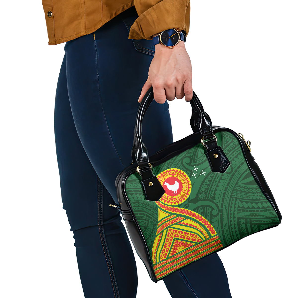 Manu'a Cession Day Shoulder Handbag Polynesian Pattern