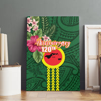 Manu'a Cession Day 120th Anniversary Canvas Wall Art Polynesian Pattern and Hibiscus Flower