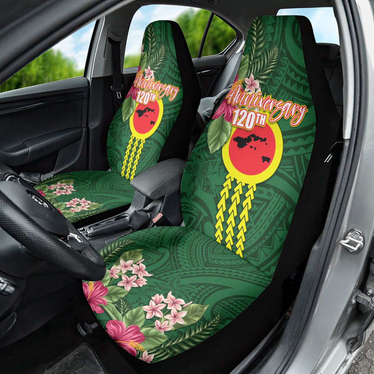 Manu'a Cession Day 120th Anniversary Car Seat Cover Polynesian Pattern and Hibiscus Flower
