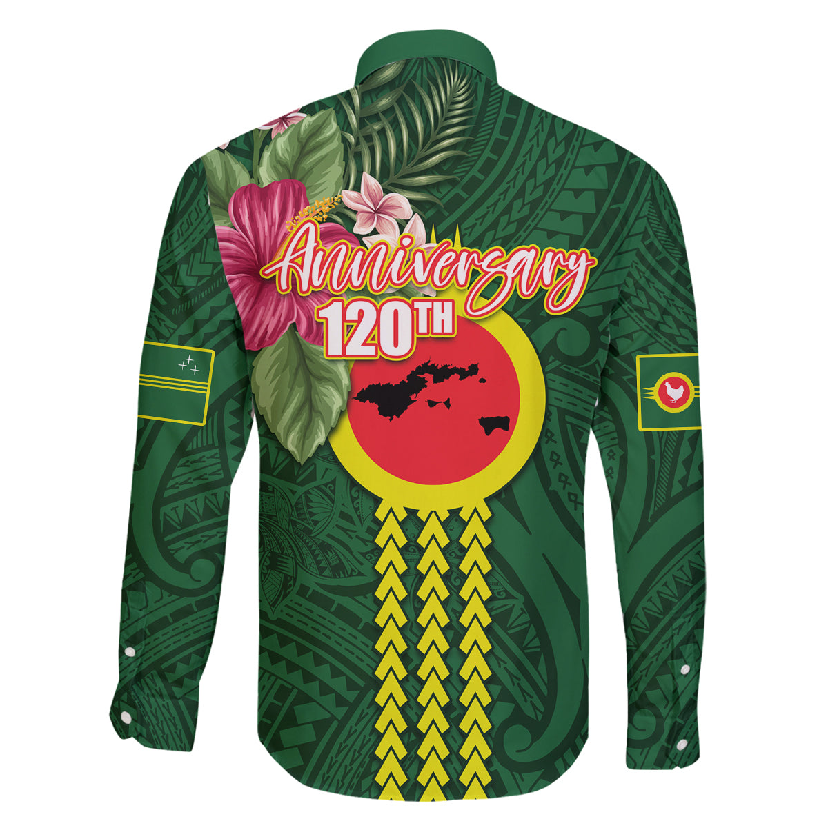 Manu'a Cession Day 120th Anniversary Family Matching Long Sleeve Bodycon Dress and Hawaiian Shirt Polynesian Pattern and Hibiscus Flower