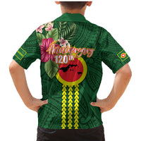 Manu'a Cession Day 120th Anniversary Family Matching Mermaid Dress and Hawaiian Shirt Polynesian Pattern and Hibiscus Flower