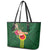 Manu'a Cession Day 120th Anniversary Leather Tote Bag Polynesian Pattern and Hibiscus Flower