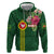 Manu'a Cession Day 120th Anniversary Zip Hoodie Polynesian Pattern and Hibiscus Flower