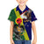 Manu'a Island and American Samoa Family Matching Short Sleeve Bodycon Dress and Hawaiian Shirt Rooster and Eagle Mascot