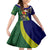 Manu'a Island and American Samoa Family Matching Summer Maxi Dress and Hawaiian Shirt Rooster and Eagle Mascot