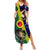 Manu'a Island and American Samoa Family Matching Summer Maxi Dress and Hawaiian Shirt Rooster and Eagle Mascot