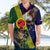 Manu'a Island and American Samoa Hawaiian Shirt Rooster and Eagle Mascot