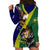 Manu'a Island and American Samoa Hoodie Dress Rooster and Eagle Mascot