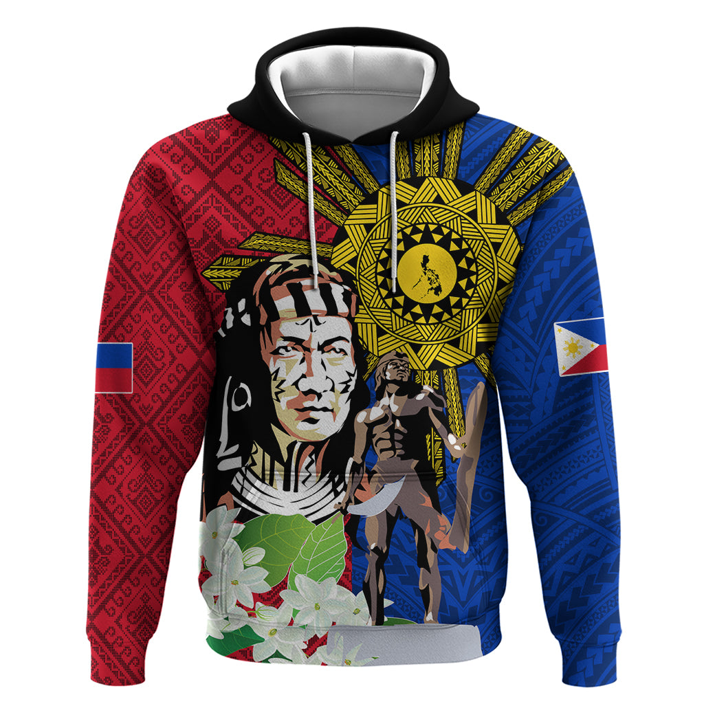 Philippines Lapu-Lapu Hoodie Filipino Sun Tattoo With Yakan Pattern