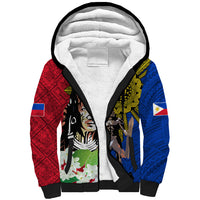 Philippines Lapu-Lapu Sherpa Hoodie Filipino Sun Tattoo With Yakan Pattern