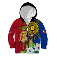 Philippines Lapu Lapu King Jasmine Flowers Kid Hoodie Filipino Sun Tattoo