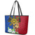 Philippines Lapu Lapu King Jasmine Flowers Leather Tote Bag Filipino Sun Tattoo