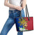 Philippines Lapu Lapu King Jasmine Flowers Leather Tote Bag Filipino Sun Tattoo