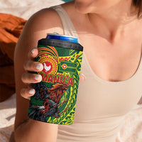 Proud of Manu'a Islands 4 in 1 Can Cooler Tumbler Rooster and Polynesian Art Wing Style