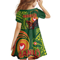 Proud of Manu'a Islands Family Matching Mermaid Dress and Hawaiian Shirt Rooster and Polynesian Art Wing Style LT03 - Polynesian Pride