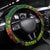 Proud of Manu'a Islands Steering Wheel Cover Rooster and Polynesian Art Wing Style