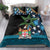 Fiji Day Bedding Set Palm Tree With Plumeria Tapa Tribal Pattern