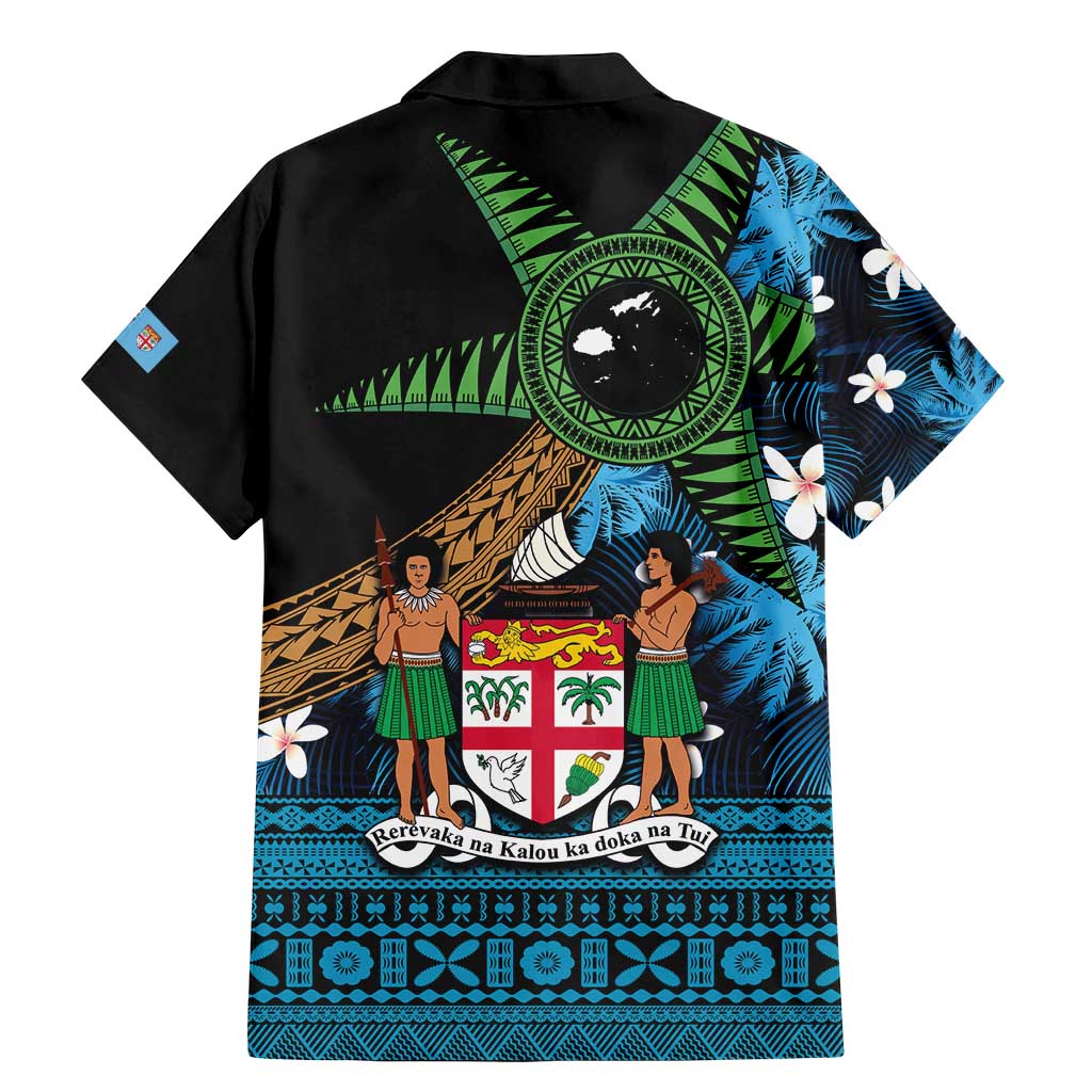 Fiji Day Family Matching Mermaid Dress and Hawaiian Shirt Palm Tree With Plumeria Tapa Tribal Pattern LT03 - Polynesian Pride