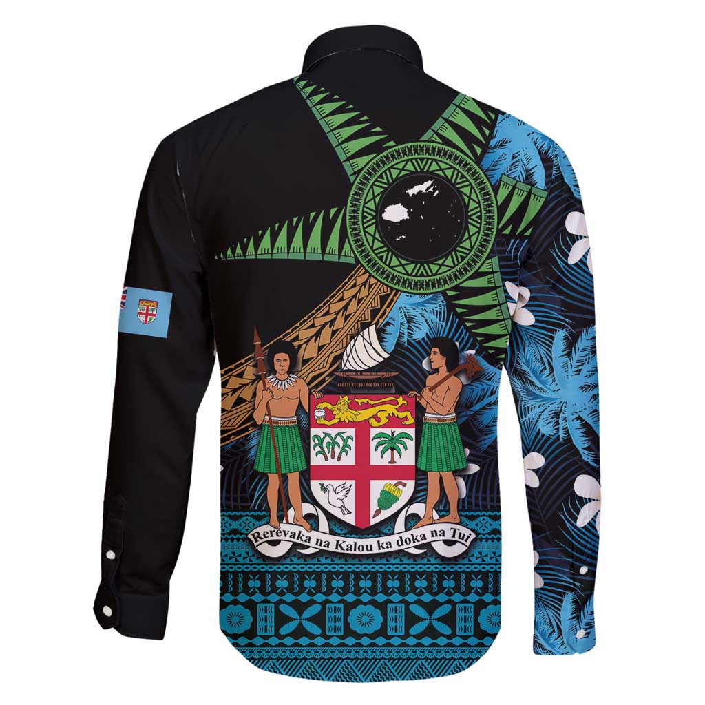 Fiji Day Family Matching Mermaid Dress and Hawaiian Shirt Palm Tree With Plumeria Tapa Tribal Pattern LT03 - Polynesian Pride