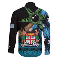 Fiji Day Family Matching Mermaid Dress and Hawaiian Shirt Palm Tree With Plumeria Tapa Tribal Pattern LT03 - Polynesian Pride