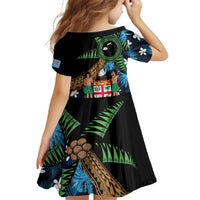 Fiji Day Family Matching Puletasi and Hawaiian Shirt Palm Tree With Plumeria Tapa Tribal Pattern