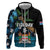 Fiji Day Hoodie Palm Tree With Plumeria Tapa Tribal Pattern