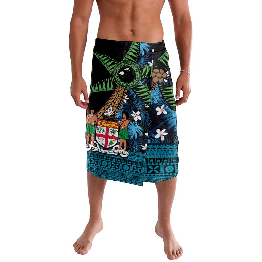 Fiji Day Lavalava Palm Tree With Plumeria Tapa Tribal Pattern