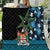 Fiji Day Quilt Palm Tree With Plumeria Tapa Tribal Pattern