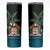 Fiji Day Skinny Tumbler Palm Tree With Plumeria Tapa Tribal Pattern