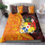 Tonga Culture Bedding Set Ngatu Pattern with Plumeria and Hibiscus