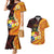 Tonga Culture Couples Matching Mermaid Dress and Hawaiian Shirt Ngatu Pattern with Plumeria and Hibiscus