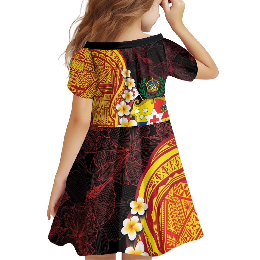 Tonga Culture Family Matching Long Sleeve Bodycon Dress and Hawaiian Shirt Ngatu Pattern with Plumeria and Hibiscus LT03 - Polynesian Pride