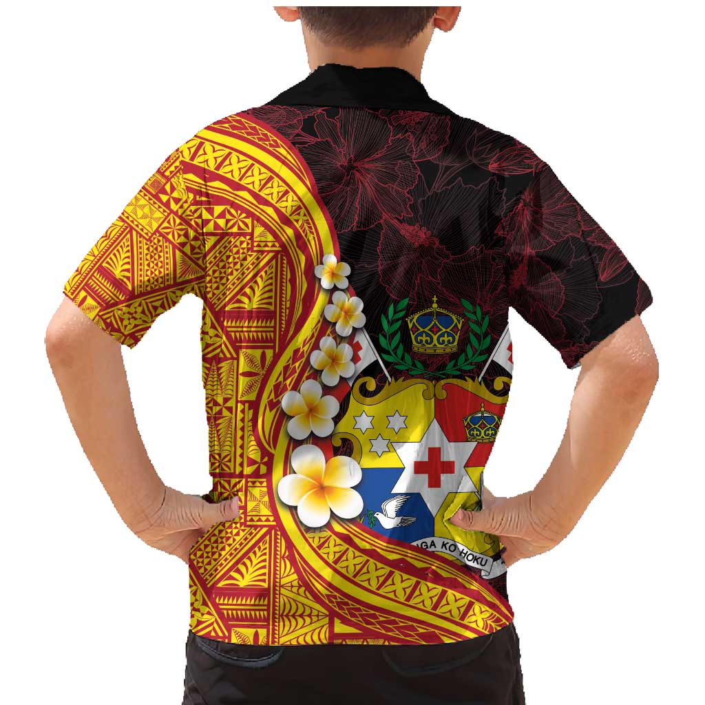 Tonga Culture Family Matching Mermaid Dress and Hawaiian Shirt Ngatu Pattern with Plumeria and Hibiscus LT03 - Polynesian Pride